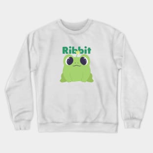 Happy Frog, cutie frog, flower frog Crewneck Sweatshirt